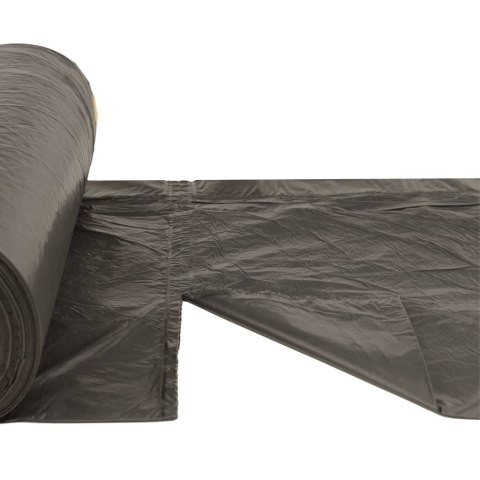 WORKI NA ŚMIECI ŚCIĄGANE TAŚMĄ 250 SZT. CZARNE 120 L