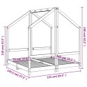 RAMA ŁÓŻKA DZIECIĘCEGO 2X(70X140)CM LITE DREWNO SOSNOWE