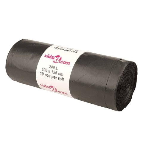 WORKI NA ŚMIECI 150 SZT. CZARNE 240 L