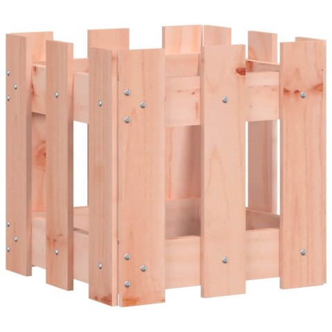 DONICA OGRODOWA Z PŁOTKIEM 30X30X30CM LITE DREWNO DAGLEZJOWE