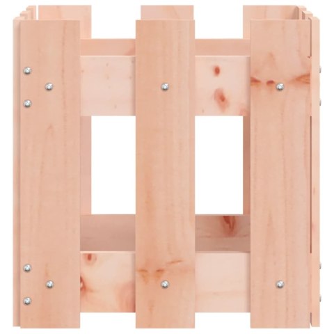 DONICA OGRODOWA Z PŁOTKIEM 30X30X30CM LITE DREWNO DAGLEZJOWE