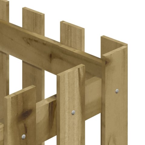 DONICA OGRODOWA Z PŁOTKIEM 40X40X40CM IMPREGNOWANA SOSNA