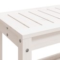 ŁAWKA OGRODOWA BIAŁA 108X35X45CM LITE DREWNO SOSNOWE