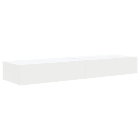 SZAFKI TELEWIZYJNE Z LED 2 SZT. BIAŁE 60X35X15,5CM