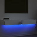 SZAFKI TELEWIZYJNE Z LED 2 SZT. BIAŁE 60X35X15,5CM