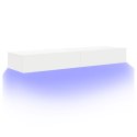 SZAFKI TELEWIZYJNE Z LED 2 SZT. BIAŁE 60X35X15,5CM