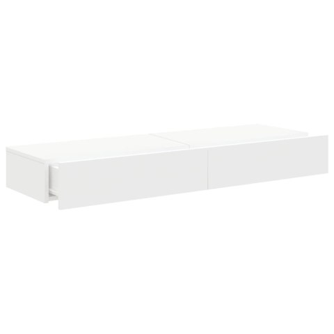 SZAFKI TELEWIZYJNE Z LED 2 SZT. BIAŁE 60X35X15,5CM