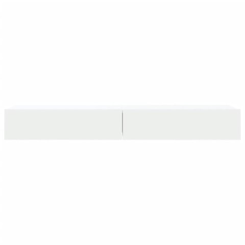SZAFKI TELEWIZYJNE Z LED 2 SZT. BIAŁE 60X35X15,5CM