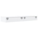 SZAFKI TELEWIZYJNE Z LED 2 SZT. BIAŁE 60X35X15,5CM