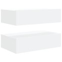 SZAFKI TELEWIZYJNE Z LED 2 SZT. BIAŁE 60X35X15,5CM