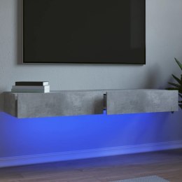 SZAFKI TELEWIZYJNE Z LED, 2 SZT., SZAROŚĆ BETONU, 60X35X15,5 CM