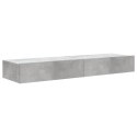SZAFKI TELEWIZYJNE Z LED, 2 SZT., SZAROŚĆ BETONU, 60X35X15,5 CM