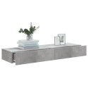 SZAFKI TELEWIZYJNE Z LED, 2 SZT., SZAROŚĆ BETONU, 60X35X15,5 CM