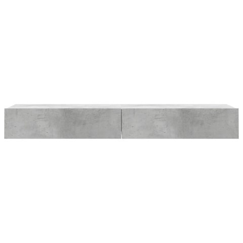 SZAFKI TELEWIZYJNE Z LED, 2 SZT., SZAROŚĆ BETONU, 60X35X15,5 CM