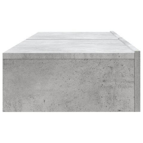 SZAFKI TELEWIZYJNE Z LED, 2 SZT., SZAROŚĆ BETONU, 60X35X15,5 CM