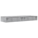 SZAFKI TELEWIZYJNE Z LED, 2 SZT., SZAROŚĆ BETONU, 60X35X15,5 CM