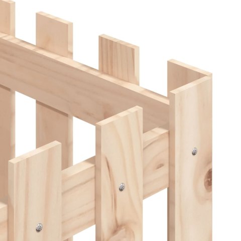 DONICA OGRODOWA Z PŁOTKIEM 40X40X40CM LITE DREWNO SOSNOWE