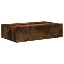 SZAFKA TELEWIZYJNA Z LED PRZYDYMIONY DĄB 60X35X15,5CM