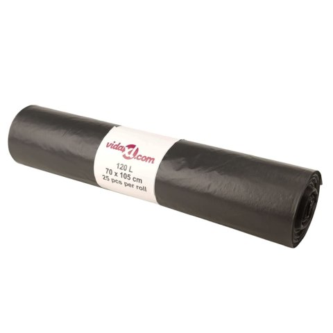 WORKI NA ŚMIECI 250 SZT. CZARNE 120 L