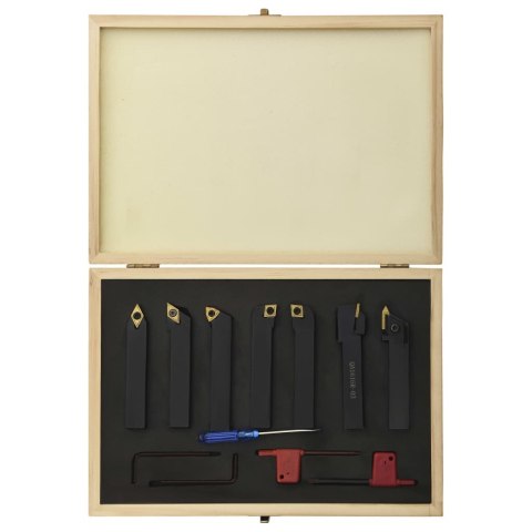 12-CZĘŚCIOWY ZESTAW NOŻY TOKARSKICH 16X16MM 100MM