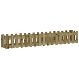 RABATA OGRODOWA Z PŁOTKIEM 200X30X30CM IMPREGNOWANA SOSNA