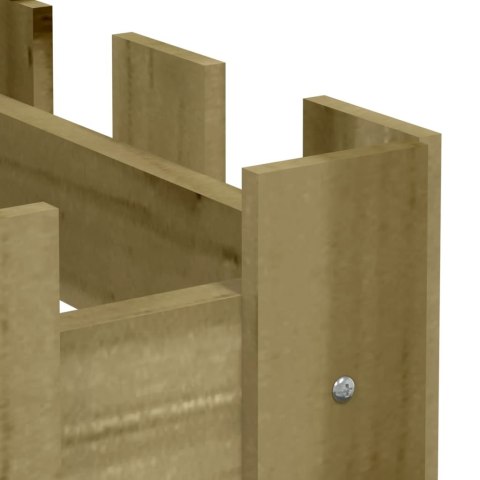 RABATA OGRODOWA Z PŁOTKIEM 200X30X30CM IMPREGNOWANA SOSNA