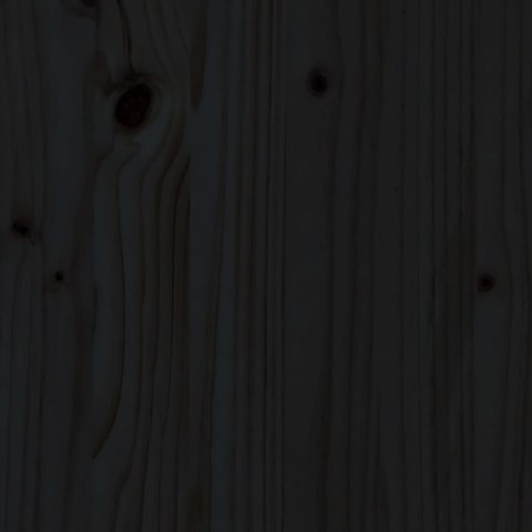 RABATA OGRODOWA Z PŁOTKIEM CZARNA 100X30X30CM DREWNO SOSNOWE