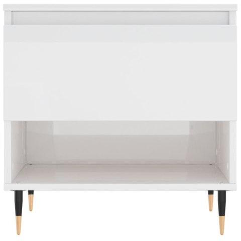 STOLIK BOCZNY BIAŁY POŁYSK 50X46X50CM