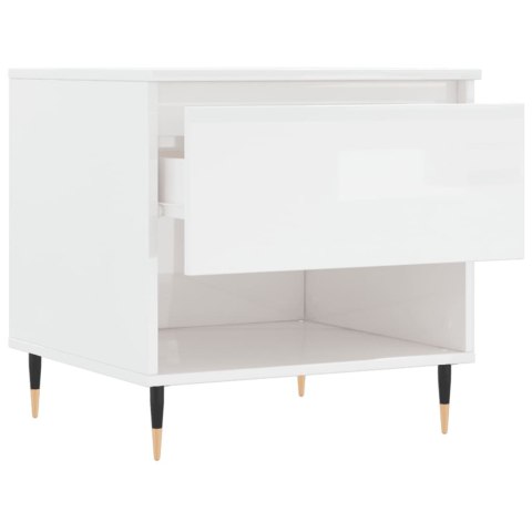 STOLIK BOCZNY BIAŁY POŁYSK 50X46X50CM