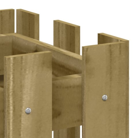 DONICA OGRODOWA Z PŁOTKIEM 60X30X30CM IMPREGNOWANA SOSNA