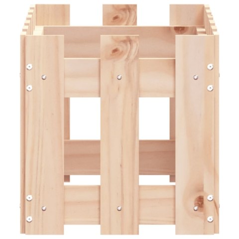 DONICA OGRODOWA Z PŁOTKIEM 60X30X30CM LITE DREWNO SOSNOWE