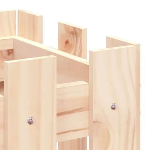 DONICA OGRODOWA Z PŁOTKIEM 60X30X30CM LITE DREWNO SOSNOWE