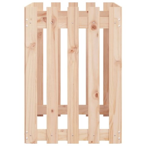 RABATA OGRODOWA Z PŁOTKIEM 100X50X70CM LITE DREWNO SOSNOWE