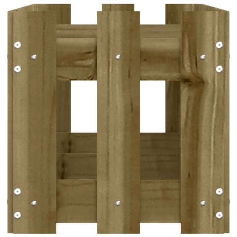 RABATA OGRODOWA Z PŁOTKIEM 150X30X30CM IMPREGNOWANA SOSNA