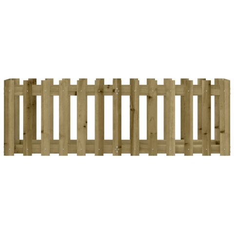 RABATA OGRODOWA Z PŁOTKIEM 150X50X50CM IMPREGNOWANA SOSNA