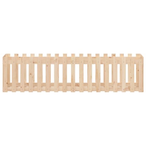 RABATA OGRODOWA Z PŁOTKIEM 200X50X50CM DREWNO SOSNOWE