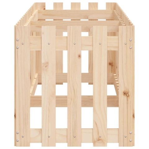 RABATA OGRODOWA Z PŁOTKIEM 200X50X50CM DREWNO SOSNOWE