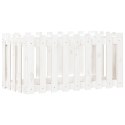 RABATA OGRODOWA Z PŁOTKIEM BIAŁA 100X50X50CM DREWNO SOSNOWE