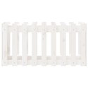 RABATA OGRODOWA Z PŁOTKIEM BIAŁA 100X50X50CM DREWNO SOSNOWE