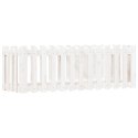 RABATA OGRODOWA Z PŁOTKIEM BIAŁA 150X50X50CM DREWNO SOSNOWE