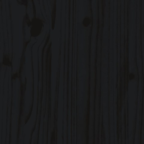 RABATA OGRODOWA Z PŁOTKIEM CZARNA 150X30X30CM DREWNO SOSNOWE