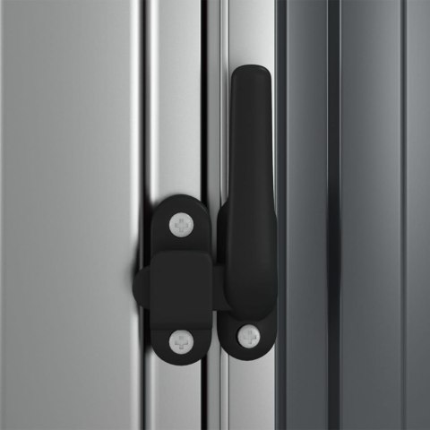 SZOPA OGRODOWA SZARA 118,5X97X209,5CM STAL GALWANIZOWANA