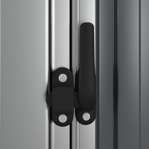 SZOPA OGRODOWA SZARA 180,5X97X209,5CM STAL