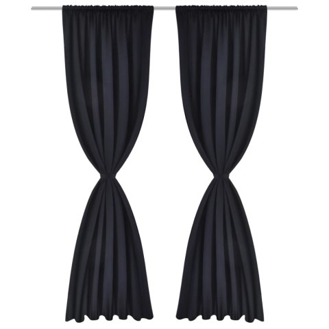 CZARNE ZASŁONY ZACIEMNIAJĄCE 135X245CM 2 SZTUKI