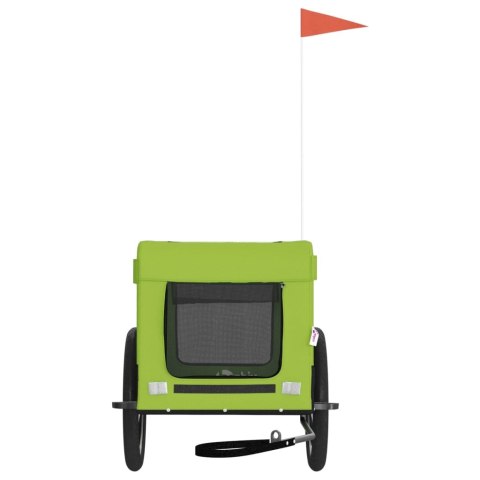 PRZYCZEPKA ROWEROWA DLA ZWIERZĄT PSA KOTA ZIELONO-CZARNA WODOODPORNA