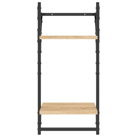 2-POZIOMOWE PÓŁKI Z DRĄŻKAMI 2 SZT SONOMA 30X25X65CM