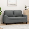 SOFA 2-OSOBOWA CIEMNOSZARA 120CM TAPICEROWANA TKANINĄ