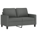 SOFA 2-OSOBOWA CIEMNOSZARA 120CM TAPICEROWANA TKANINĄ