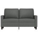 SOFA 2-OSOBOWA CIEMNOSZARA 120CM TAPICEROWANA TKANINĄ