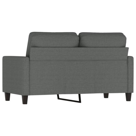 SOFA 2-OSOBOWA CIEMNOSZARA 120CM TAPICEROWANA TKANINĄ